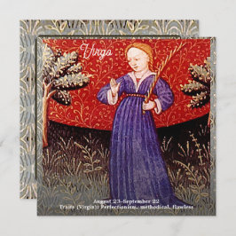 Maagd de Maagd Zodiac teken Verjaardagsfeest Kaart