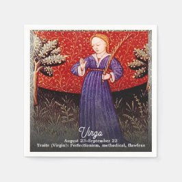 Maagd de Maagd Zodiac teken Verjaardagsfeest Servet