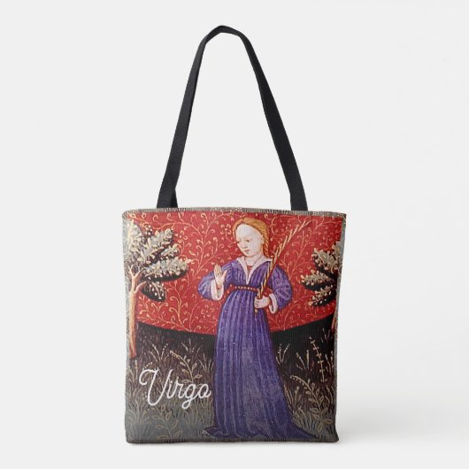 Maagd de Maagd Zodiac teken Verjaardagsfeest Tote Bag (Achterkant)
