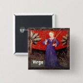 Maagd de Maagd Zodiac teken Verjaardagsfeest Vierkante Button 5,1 Cm (Voorkant /achterkant)