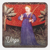 Maagd de Maagd Zodiac teken Verjaardagsfeest Vierkante Sticker (Voorkant)