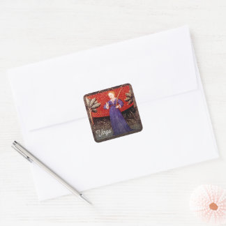 Maagd de Maagd Zodiac teken Verjaardagsfeest Vierkante Sticker