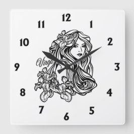 Maagd De Maagd Zodiac Vierkante Klok