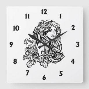 Maagd De Maagd Zodiac Vierkante Klok