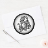 Maagd De Maagd Zodiac Wit Ronde Sticker (Envelop)