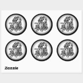 Maagd De Maagd Zodiac Wit Ronde Sticker (Vel)