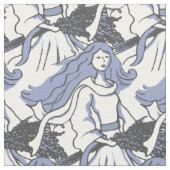 Maagd de Maiden zodiac art patroon stof (Close Up)