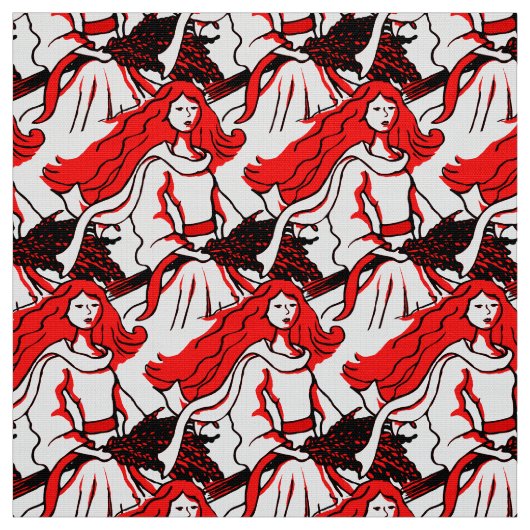 Maagd de Maiden zodiac art patroon stof (Swatch)