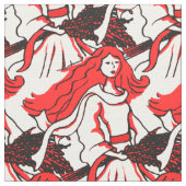 Maagd de Maiden zodiac art patroon stof (Close Up)