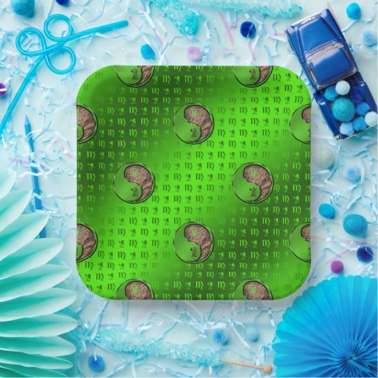 Maagd de Oogstmachine Papieren Bordje (Feest)