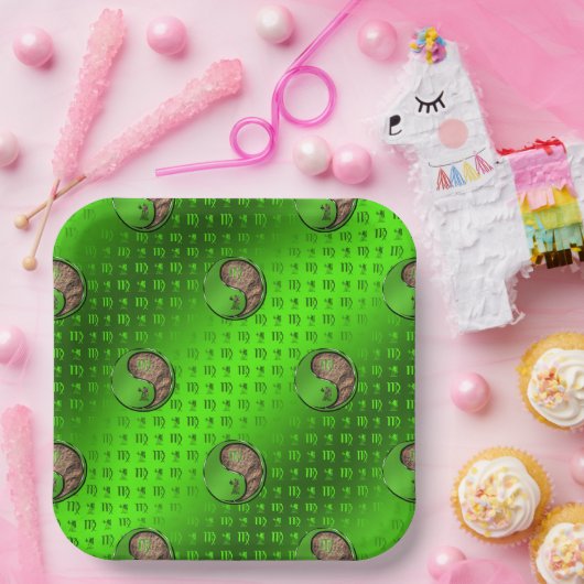 Maagd de Oogstmachine Papieren Bordje (Feest)