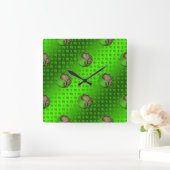 Maagd de Oogstmachine Vierkante Klok (Huis)