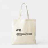 Maagd Definitie Esthetische Astrologie Cadeau Tote Bag (Achterkant)