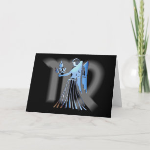 Maagd - Designer Zodiac Wenskaart-Birthday Kaart