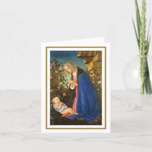 MAAGD DIE SLAPENDE CHRISTUSKINDE AANBIDT KAART
