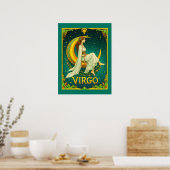Maagd die zit op halvemaan poster (Keuken)