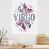  Maagd Dierenriem Teken Whimsical Illustration Poster (Keuken)