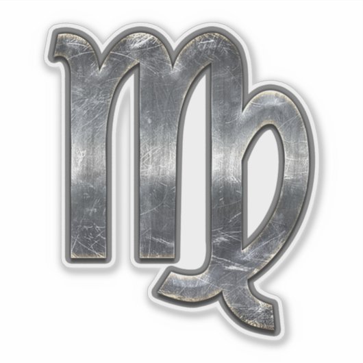 Maagd dierentuin in Grunge Distress Style Sticker (Voorkant)