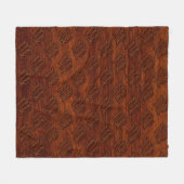Maagd dierentuin in Rich Mahogany Wood Style Fleece Deken (Voorkant (Horizontaal))