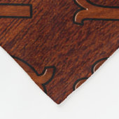 Maagd dierentuin in Rich Mahogany Wood Style Fleece Deken (Hoek)