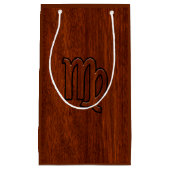 Maagd dierentuin in Rich Mahogany Wood Style Klein Cadeauzakje (Voorkant)