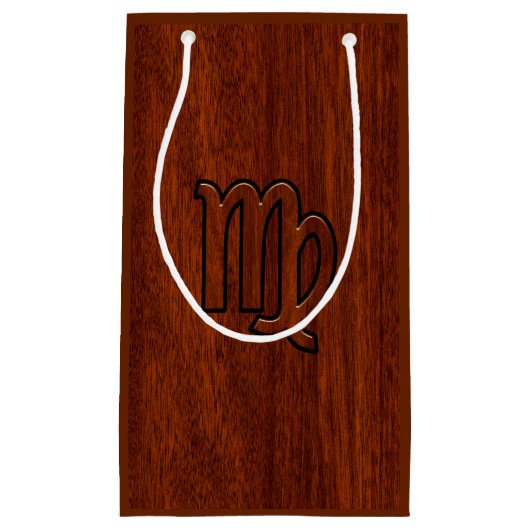 Maagd dierentuin in Rich Mahogany Wood Style Klein Cadeauzakje (Voorkant)