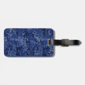Maagd dierentuin ondertekenen op Blue Digital Camo Bagagelabel (Achterkant horizontaal)
