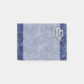 Maagd dierentuin ondertekenen op Blue Digital Camo Post-it® Notes (Voorkant)