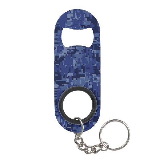 Maagd dierentuin ondertekenen op Navy Blue Digital Mini Flessenopener (Achterkant)