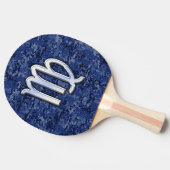 Maagd dierentuin ondertekenen op Navy Blue Digital Tafeltennisbatje (Zijkant)