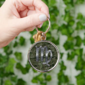 Maagd dierentuin op groen digitaal camo-decor sleutelhanger (Hand)