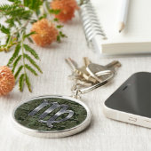 Maagd dierentuin op groen digitaal camo-decor sleutelhanger (Zijkant)