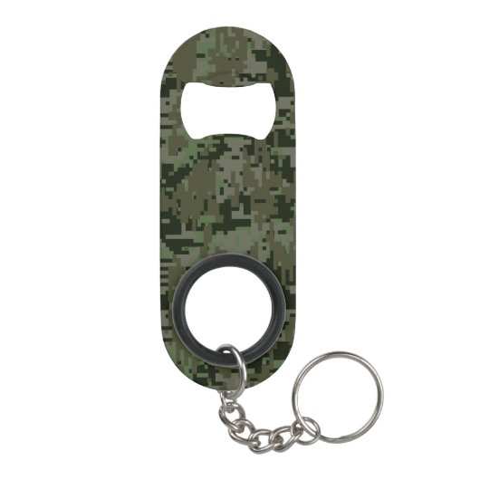 Maagd dierentuin op groen digitaal camouflage sleutelhanger flessenopener (Achterkant)