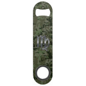 Maagd dierentuin op groen digitaal camouflage speed flessenopener (Voorkant)