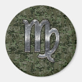 Maagd dierentuin op Groene Digitale Camo Magneet (Voorkant)