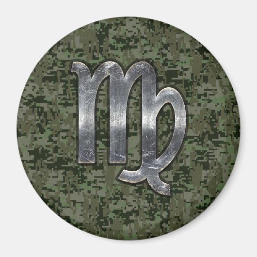 Maagd dierentuin op Groene Digitale Camo Magneet (Voorkant)