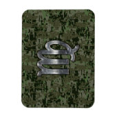 Maagd dierentuin op Groene Digitale Camo Magneet (Verticaal)