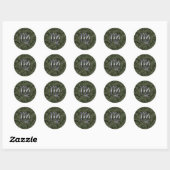 Maagd dierentuin op Groene Digitale Camo Ronde Sticker (Vel)