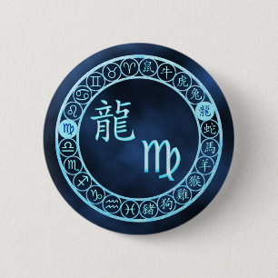 Maagd/draak Ronde Button 5,7 Cm