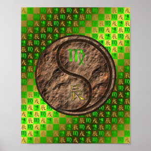 Maagd en aarde draak poster