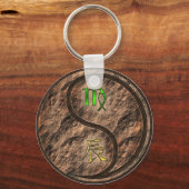 Maagd en aarde draak sleutelhanger (Voorkant)