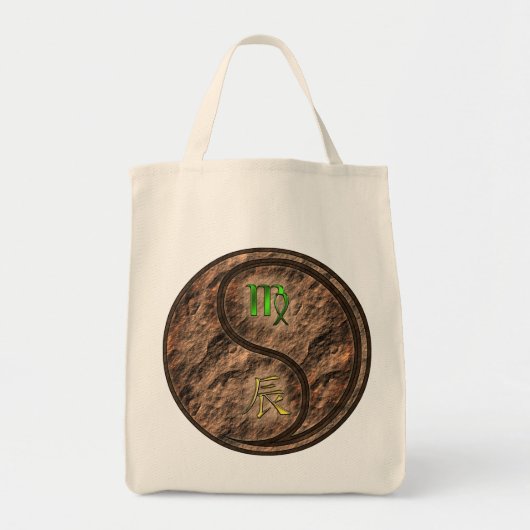 Maagd en aarde draak tote bag (Voorkant)