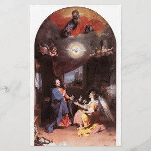 MAAGD EN ANNUNCIATION ANGEL, WIT BRIEFPAPIER