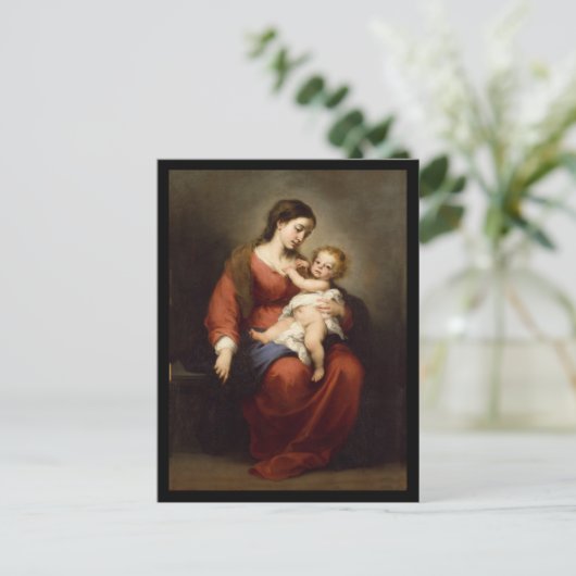 Maagd en Christus Child Briefkaart (Staand voorkant)