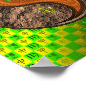 Maagd en houten aap poster (Hoek)