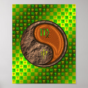 Maagd en houten aap poster