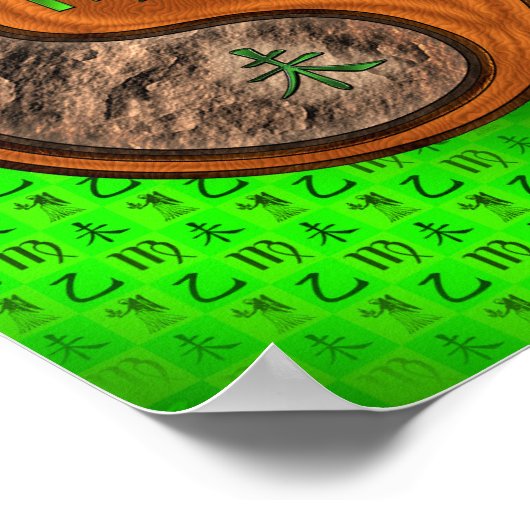 Maagd en houten geit poster (Hoek)