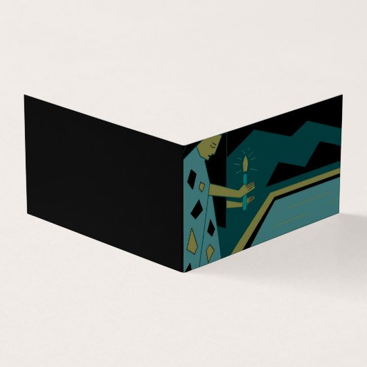 Maagd en kaars kaart (Buitenkant)