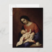 Maagd en kind, 1658 briefkaart (Voorkant / Achterkant)