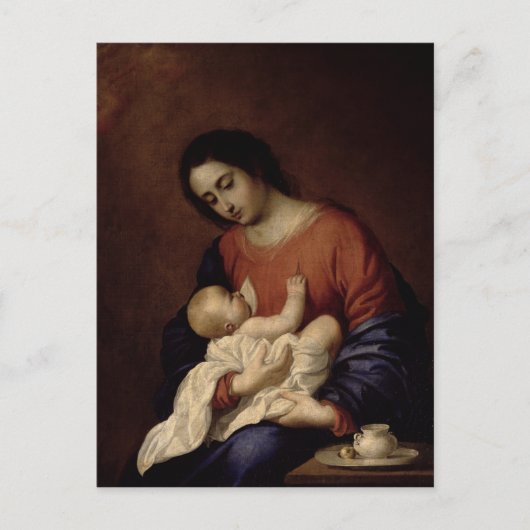 Maagd en kind, 1658 briefkaart (Voorkant)